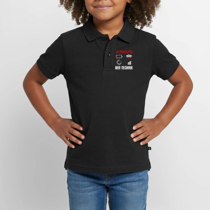 Coder DIE APOKALYPSE DER TECHNIK LUSTIG Kinder Premium Organic Poloshirt