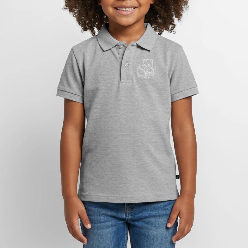 Coder Kawaii Katze Programmierer Kinder Premium Organic Poloshirt