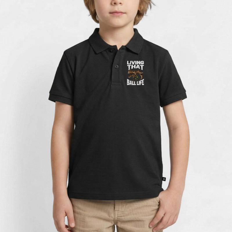 Königspython Schlangen Liebhaber Terrarium Python Kinder Premium Organic Poloshirt