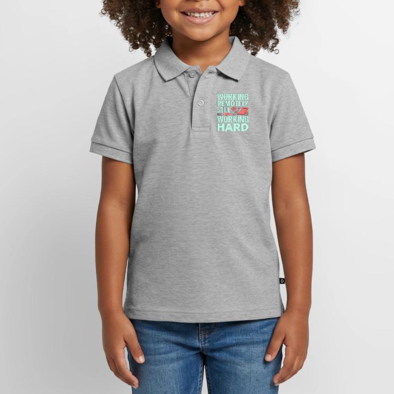 Remote Developer Working Remotely Web Programmer Kinder Premium Organic Poloshirt
