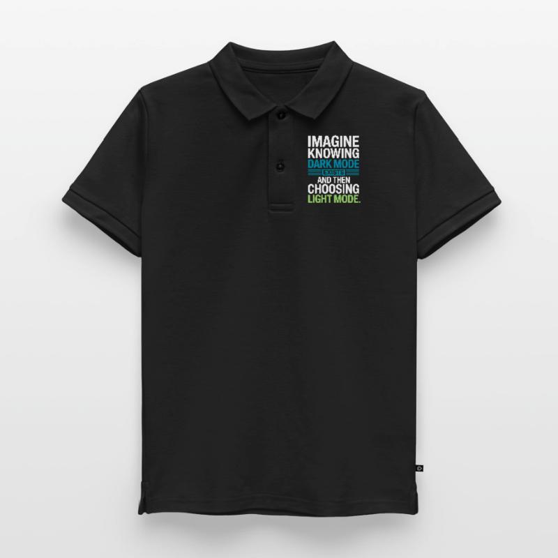 Le mode sombre existe Programmeur IT Nerd Coder Office Polo enfant bio premium