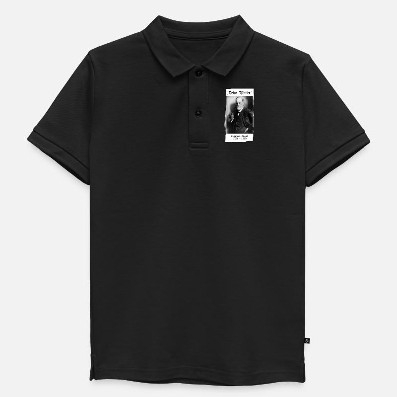 Sigmund Freud - "Deine Mutter." - Kinder Premium Organic Poloshirt - Schwarz