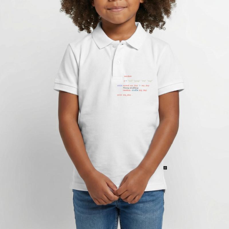 Drôle de code python sur la vie quotidienne, bébé Polo enfant bio premium