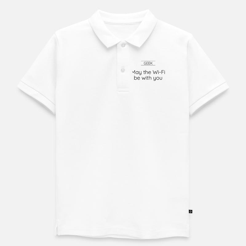 GEEK – Möge das WLAN mit dir sein. - Kinder Premium Organic Poloshirt - Weiß