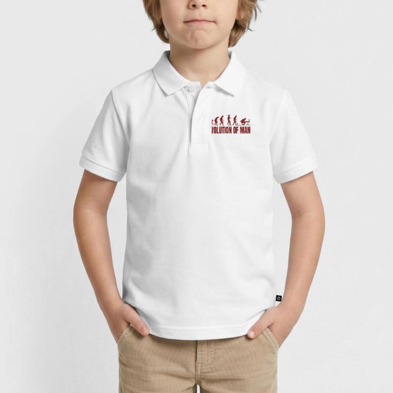 Computer PC Evolution Computer Scientist Programmer Kids’ Premium Organic Poloshirt