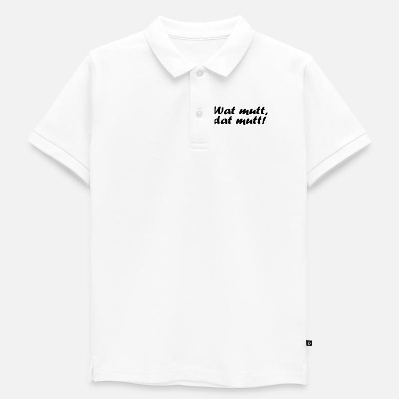 Wat mutt, dat mutt! - Kinder Premium Organic Poloshirt - Weiß