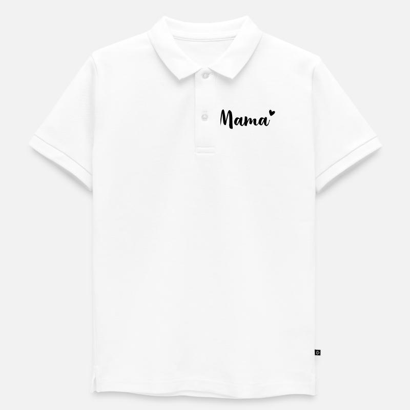 Mama Herz - Geschenkidee - Muttertag Geburtstag - Kinder Premium Organic Poloshirt - Weiß