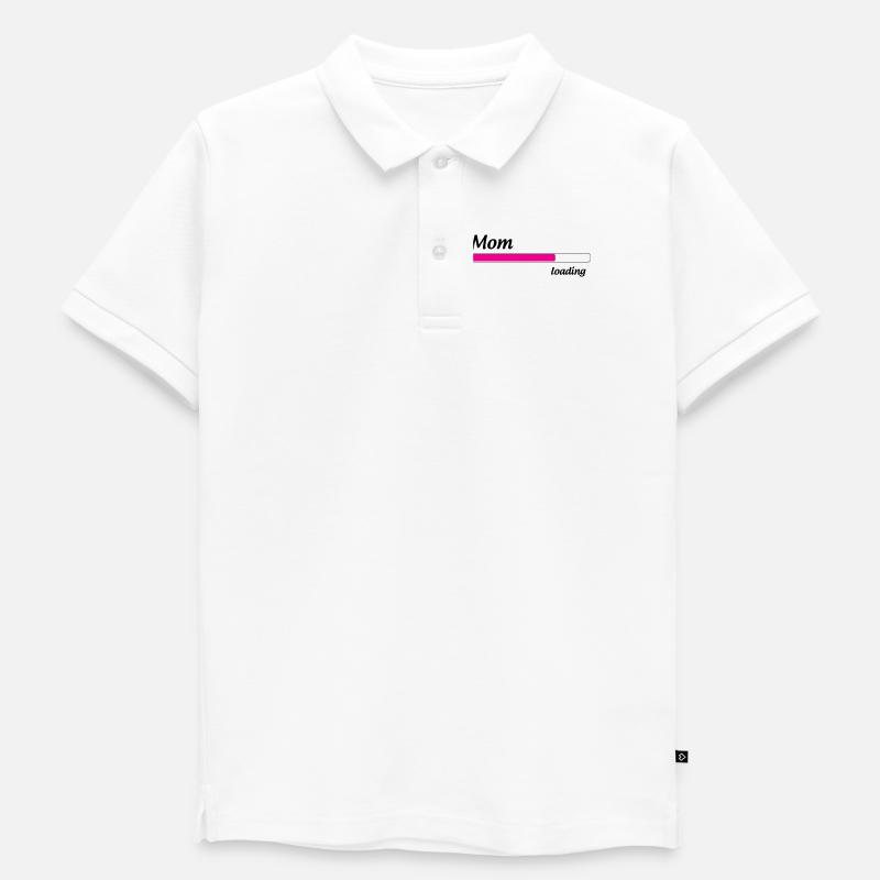 Mama lädt... Bitte warten - Werdende Mutter - Kinder Premium Organic Poloshirt - Weiß