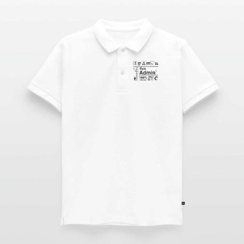 sys admin Computer Nerd pc Kit programmer Humor lo Kinder Premium Organic Poloshirt