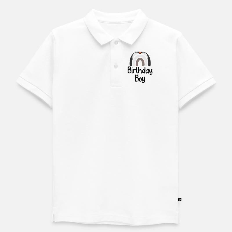 Erdiger Regenbogenbogen - Kinder Premium Organic Poloshirt - Weiß