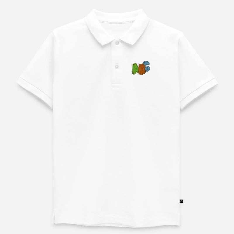 ABC - Kinder Premium Organic Poloshirt - Weiß