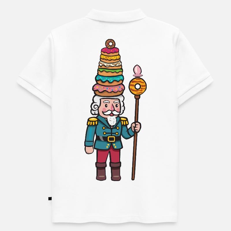 Donut-Cracker Nussknacker - Kinder Premium Organic Poloshirt - Weiß