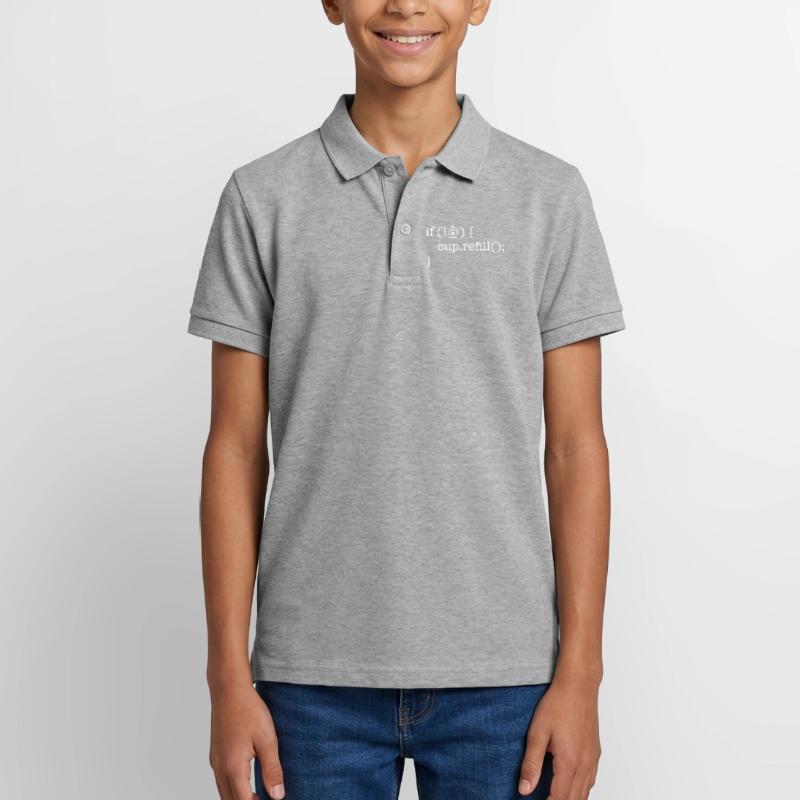 Coffee code lover software developer programmer Teens' Premium Organic Poloshirt