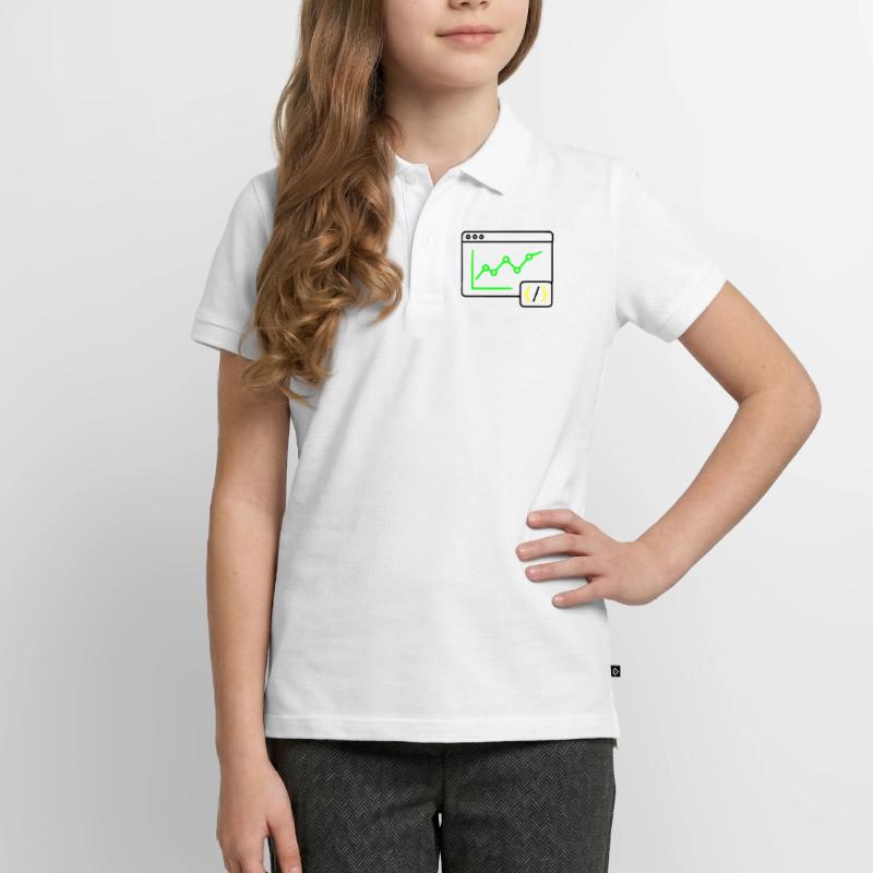 Web Analyse Chart Coding Browser Vektor Teenager Premium Organic Poloshirt