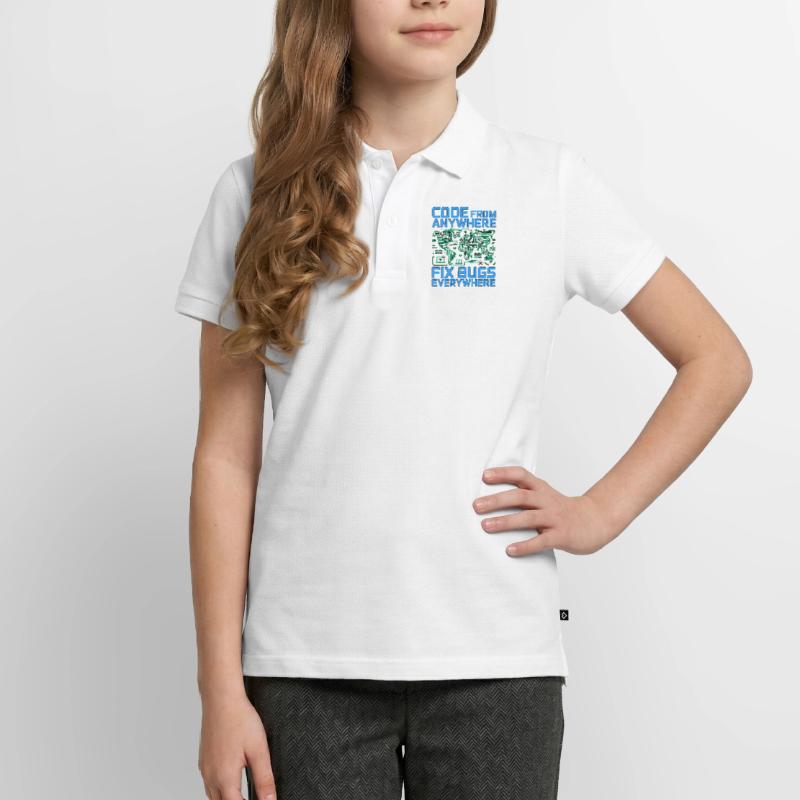 Remote Developer Code From Anywhere Remote Tech Teenager Premium Organic Poloshirt