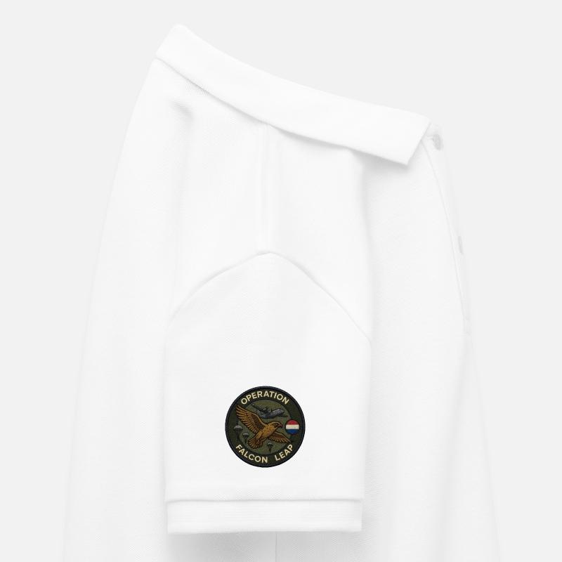 Falcon Leap Operation Patch Teenager Premium Organic Poloshirt