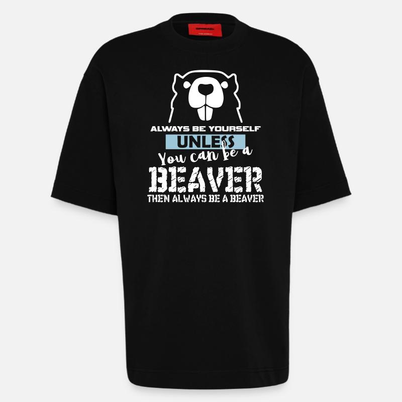 Biber Geschenk - Heavyweight T-Shirt - made by SPREAD  - SOLID BLACK