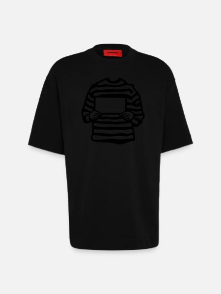 prisoner prisoner pancarte3 empty empty - Heavyweight T-Shirt - made by SPREAD - SOLID BLACK
