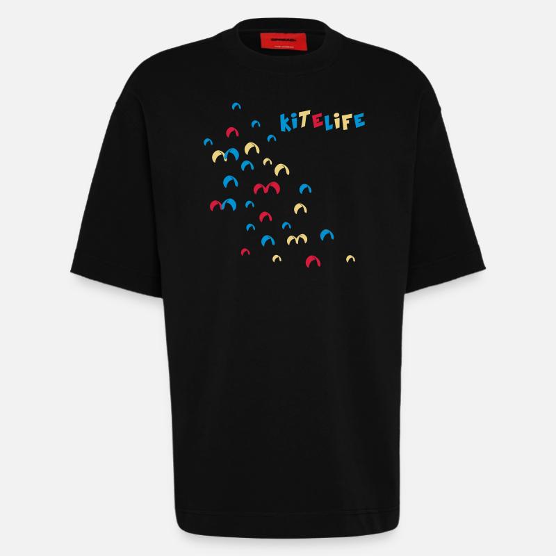 Kitelife - Heavyweight T-Shirt - made by SPREAD  - SOLID BLACK