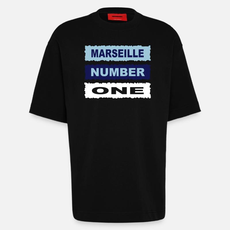Marseille - Heavyweight T-Shirt - made by SPREAD - SOLID BLACK