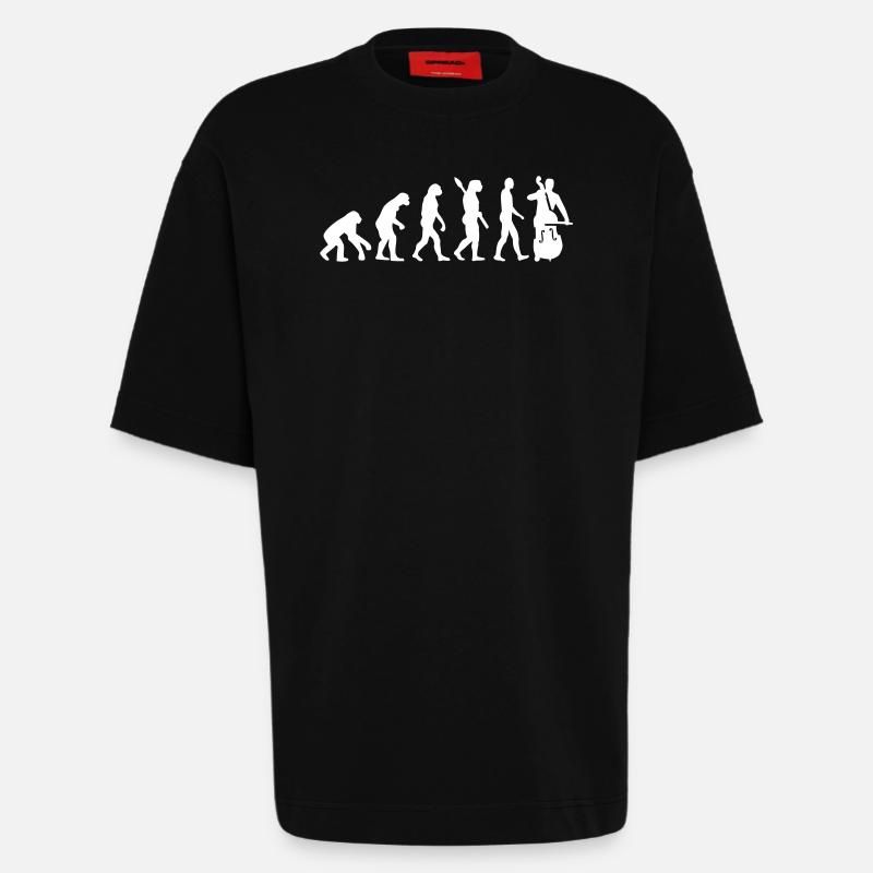 Evolution Contrabasse - T-shirt bio épais oversize fabriqué en UE - SOLID BLACK