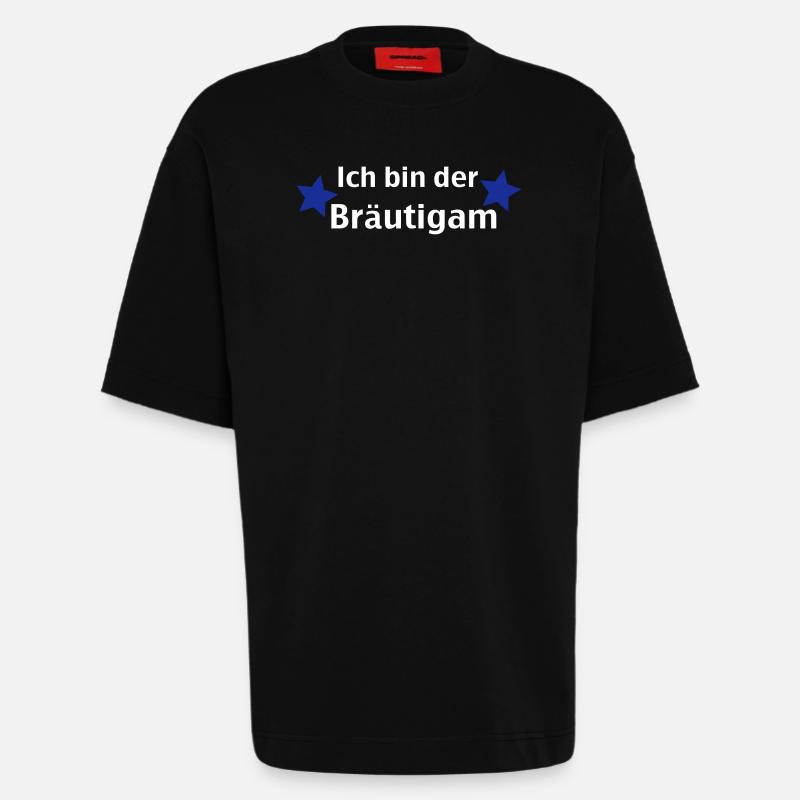 Je suis marié - T-shirt bio épais oversize fabriqué en UE - SOLID BLACK