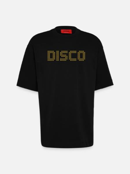 Disco - T-shirt bio épais oversize fabriqué en UE - SOLID BLACK