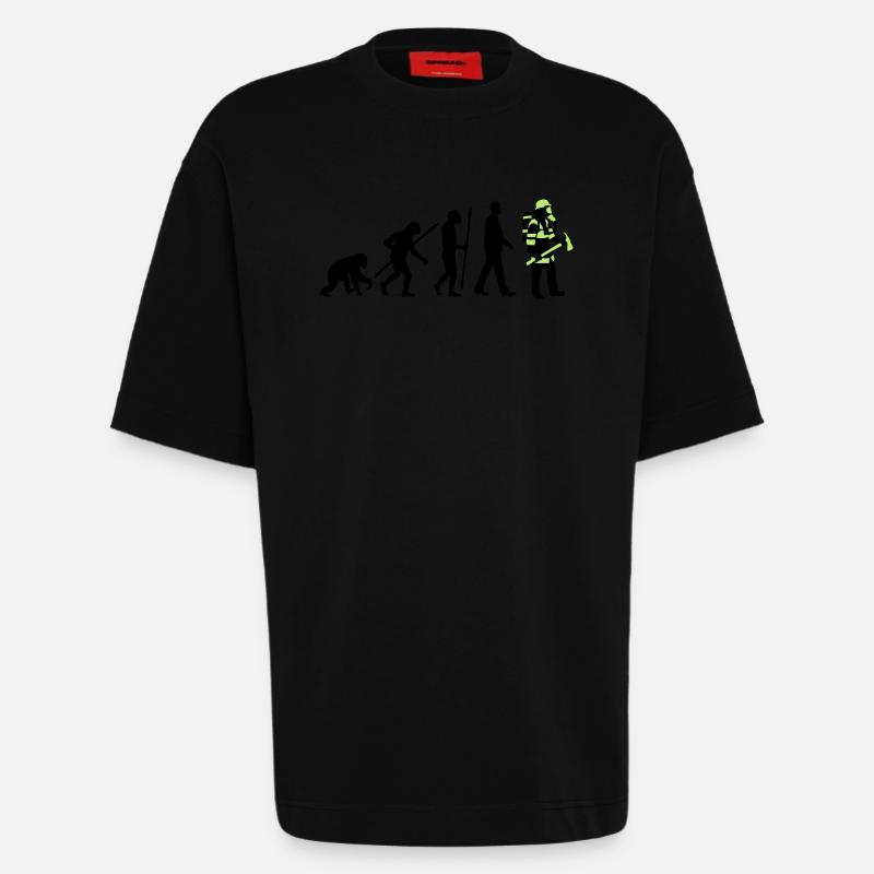 evolution_feuerwehrmann_012015_a_2c - Heavyweight T-Shirt - made by SPREAD  - SOLID BLACK