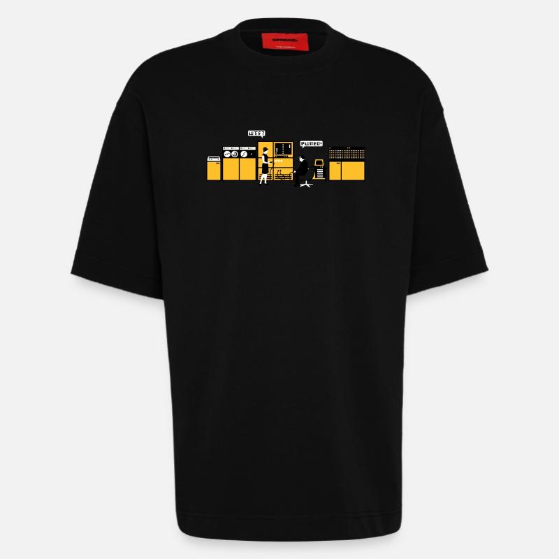 Retrotech - Heavyweight T-Shirt - made by SPREAD  - SOLID BLACK