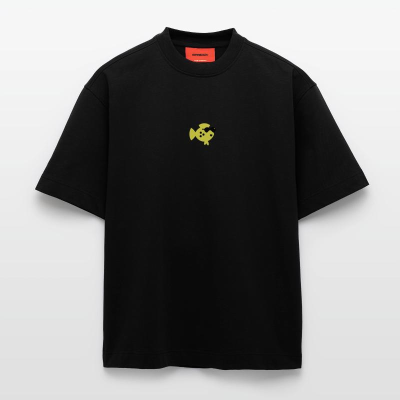 poissons aveugles / blind fish (2c) T-shirt bio épais oversize fabriqué en UE