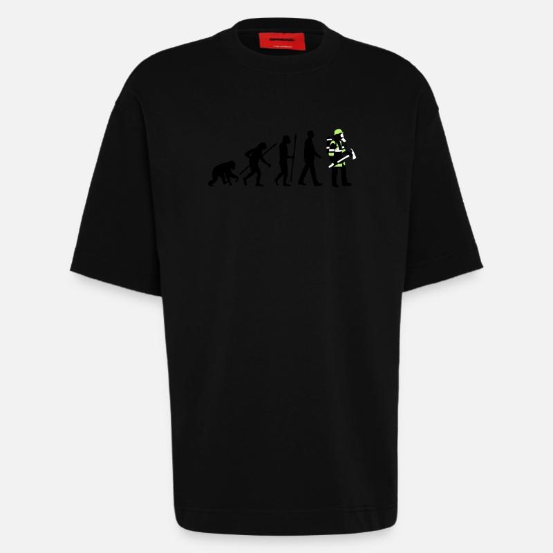 evolution_feuerwehrmann_012015_c_3c - Heavyweight T-Shirt - made by SPREAD  - SOLID BLACK