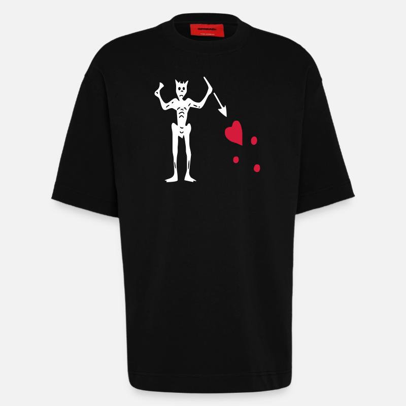Blackbeard - Heavyweight T-Shirt - made by SPREAD  - SOLID BLACK