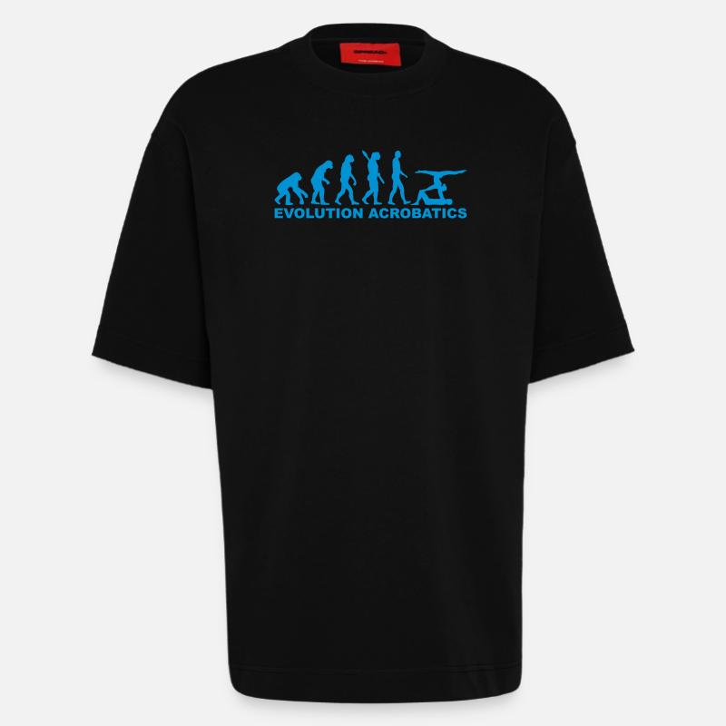 Evolution Acrobatics - T-shirt bio épais oversize fabriqué en UE - SOLID BLACK