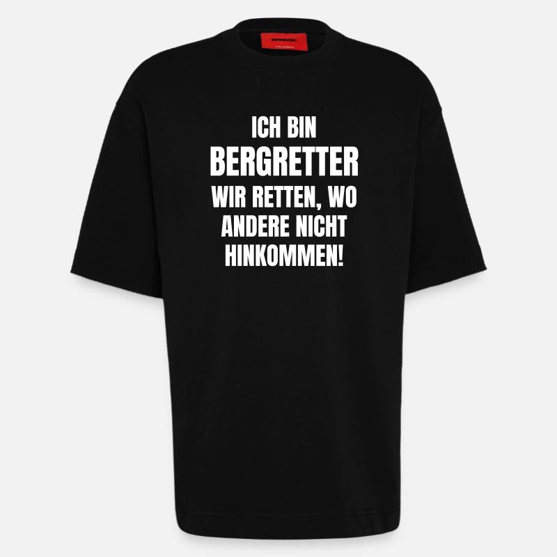 Ich bin Bergretter. - Heavyweight T-Shirt - made by SPREAD - SOLID BLACK