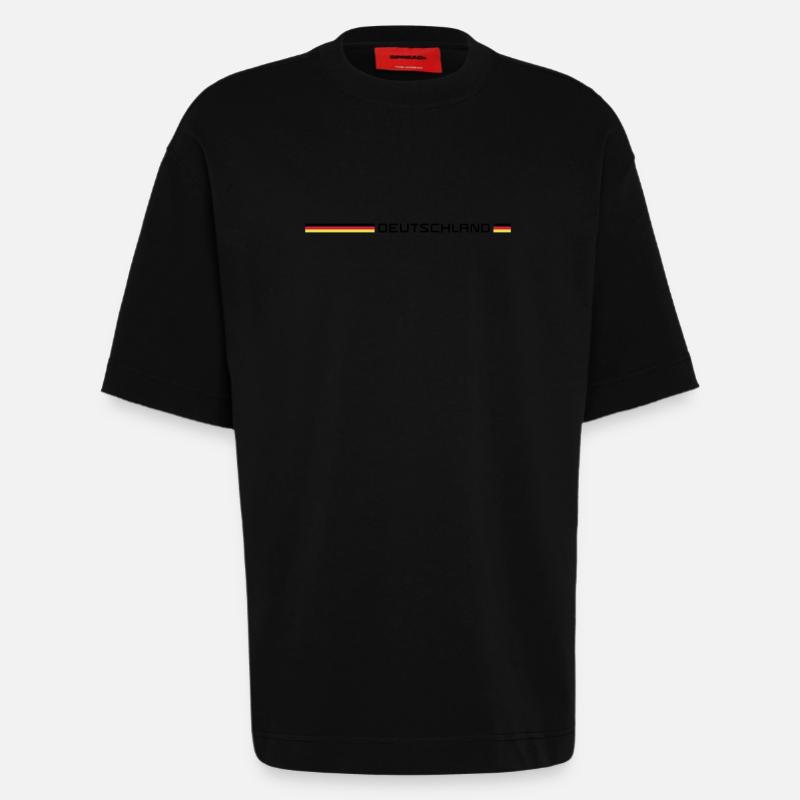 Deutschland - Heavyweight T-Shirt - made by SPREAD - SOLID BLACK