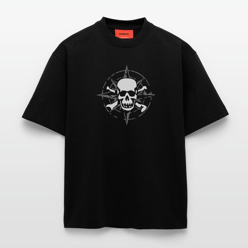windrose_skull_02_a_2c Heavyweight T-Shirt - made by SPREAD 