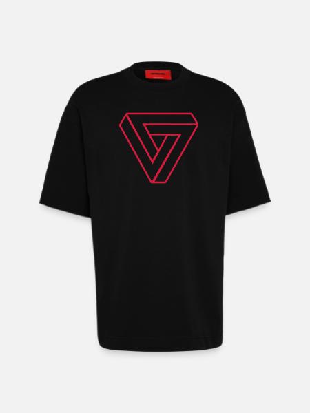 Infinity Triangle - Heavyweight T-Shirt - made by SPREAD - SOLID BLACK