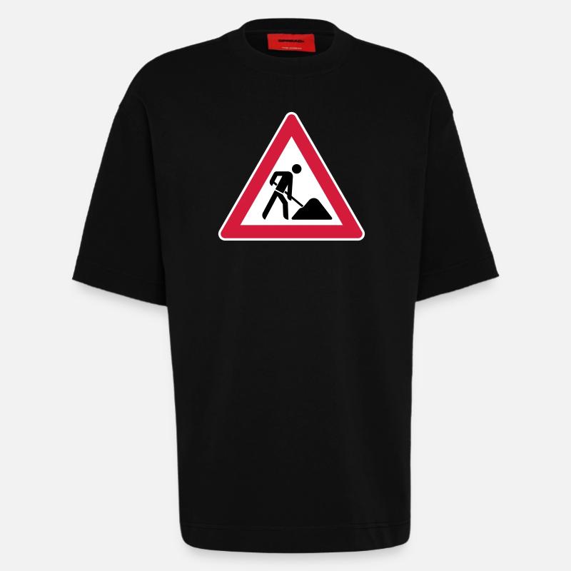 Baustelle - Heavyweight T-Shirt - made by SPREAD - SOLID BLACK
