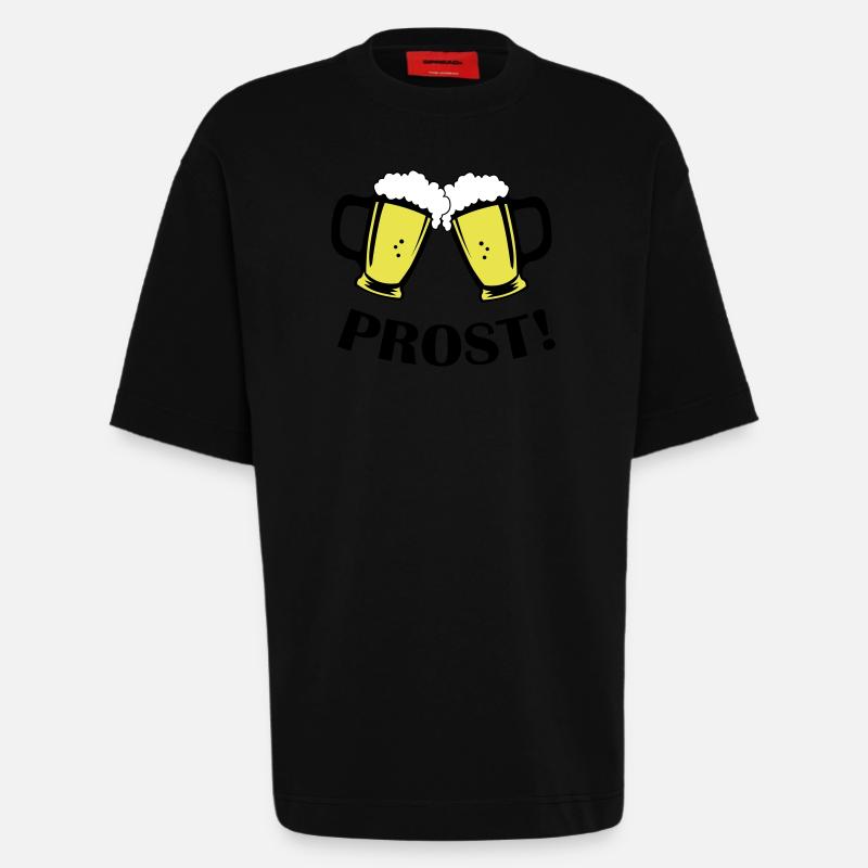 bier prost - Heavyweight T-Shirt - made by SPREAD  - SOLID BLACK