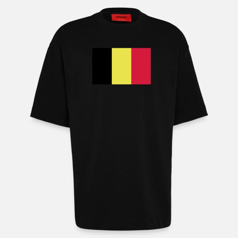 Belgien - Heavyweight T-Shirt - made by SPREAD  - SOLID BLACK