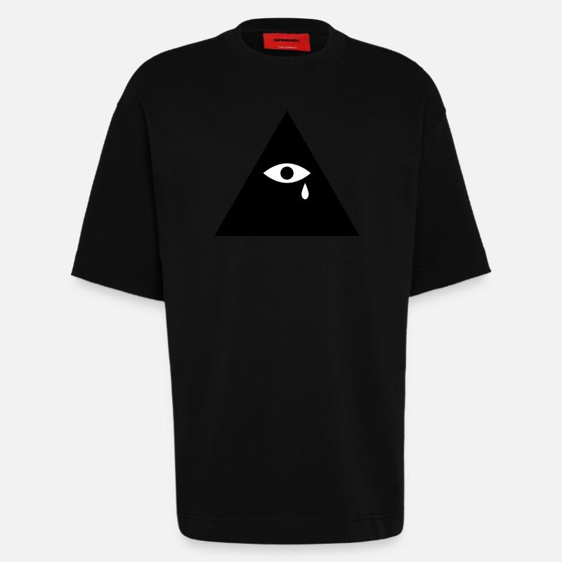 Pyramide - T-shirt bio épais oversize fabriqué en UE - SOLID BLACK