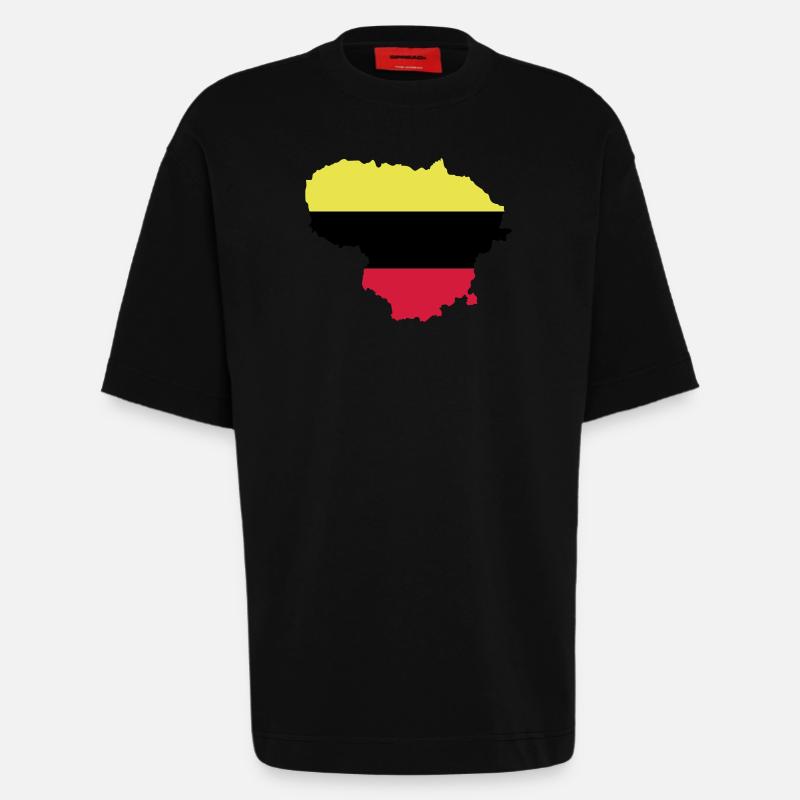 Litauen - Heavyweight T-Shirt - made by SPREAD - SOLID BLACK