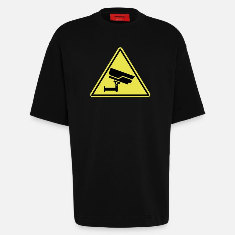 Überwachungskamera security camera - Heavyweight T-Shirt - made by SPREAD  - SOLID BLACK