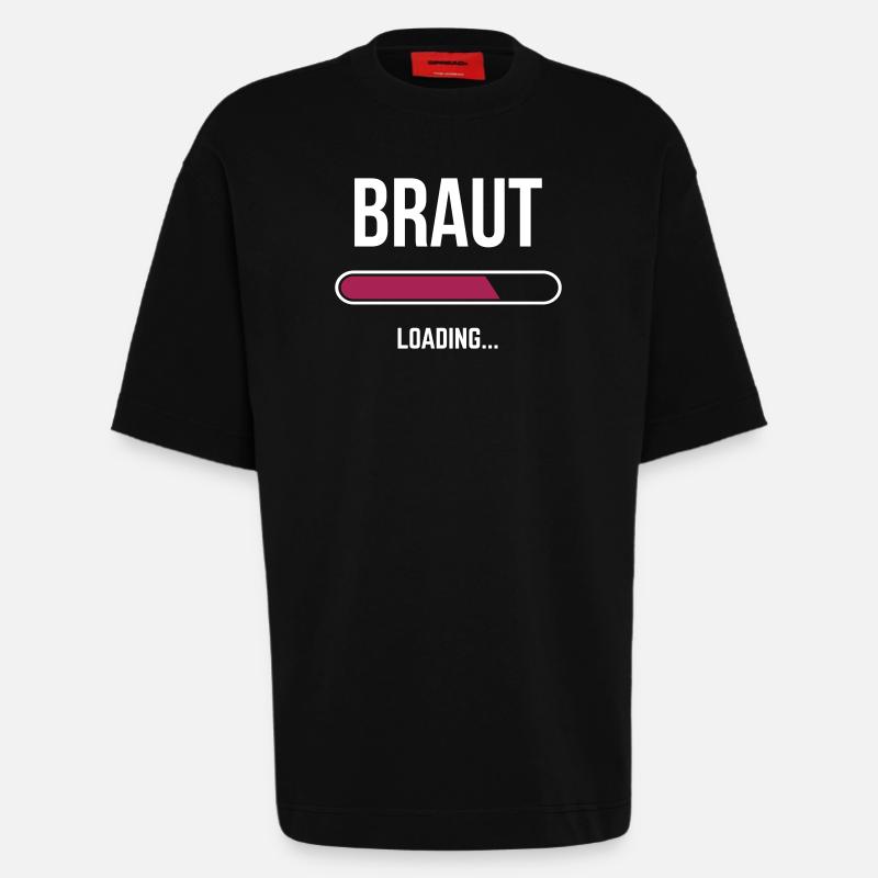 Braut loading - Heavyweight T-Shirt - made by SPREAD  - SOLID BLACK