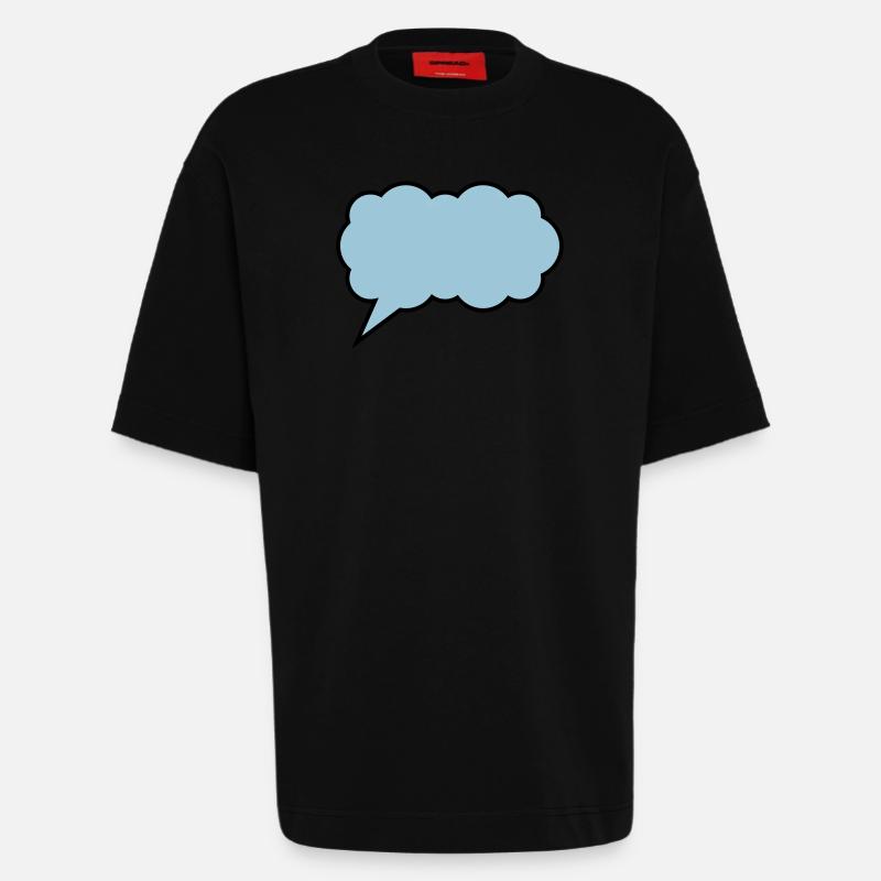 sprechblase cloud - Heavyweight T-Shirt - made by SPREAD  - SOLID BLACK