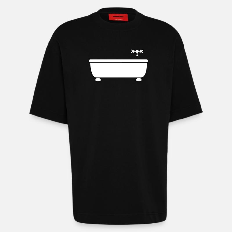 Bath - T-shirt bio épais oversize fabriqué en UE - SOLID BLACK