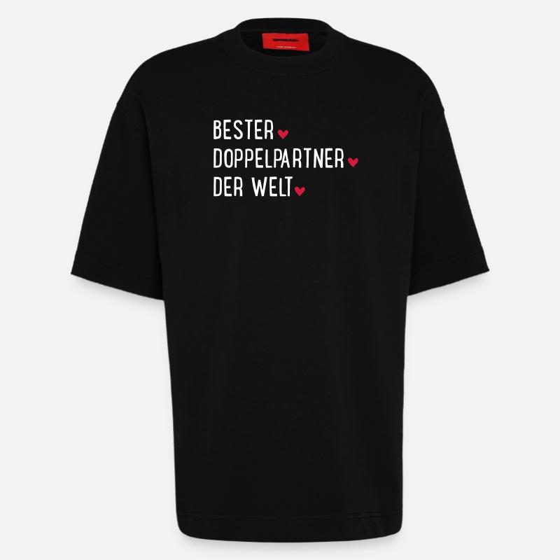 Bester Doppelpartner der Welt - Heavyweight T-Shirt - made by SPREAD  - SOLID BLACK