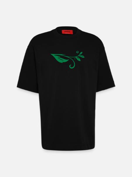 Flourishes Vine - Heavyweight T-Shirt - made by SPREAD  - SOLID BLACK