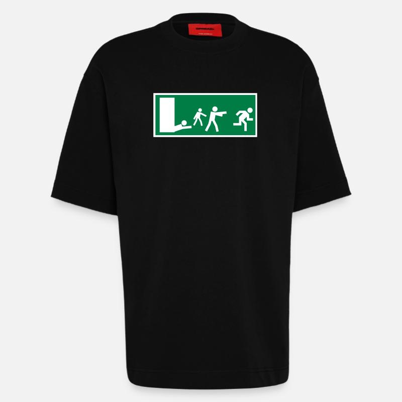 ZOMBIESNOEXIT - Heavyweight T-Shirt - made by SPREAD  - SOLID BLACK