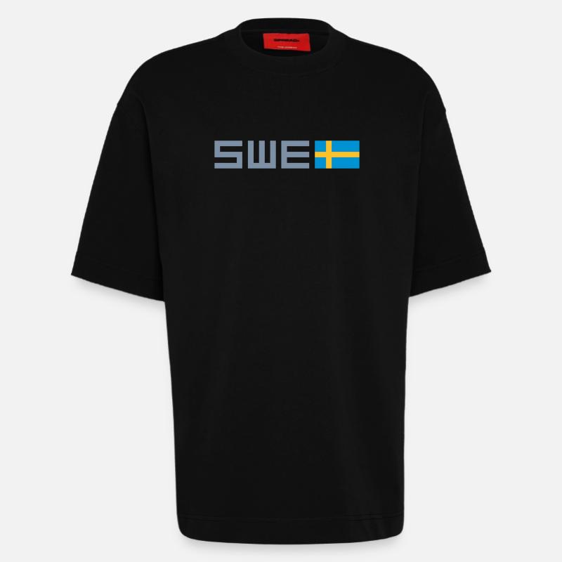 Suède - T-shirt bio épais oversize fabriqué en UE - SOLID BLACK